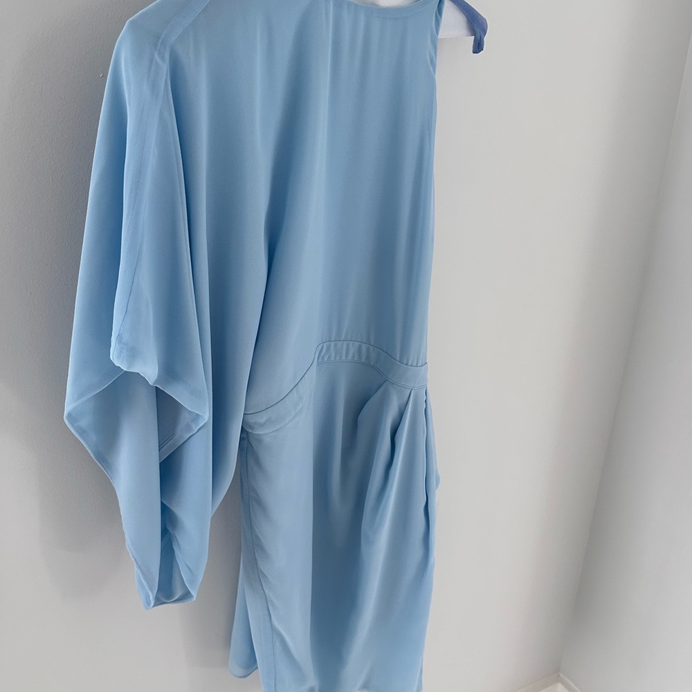 Michael Costello sky blue cocktail dress